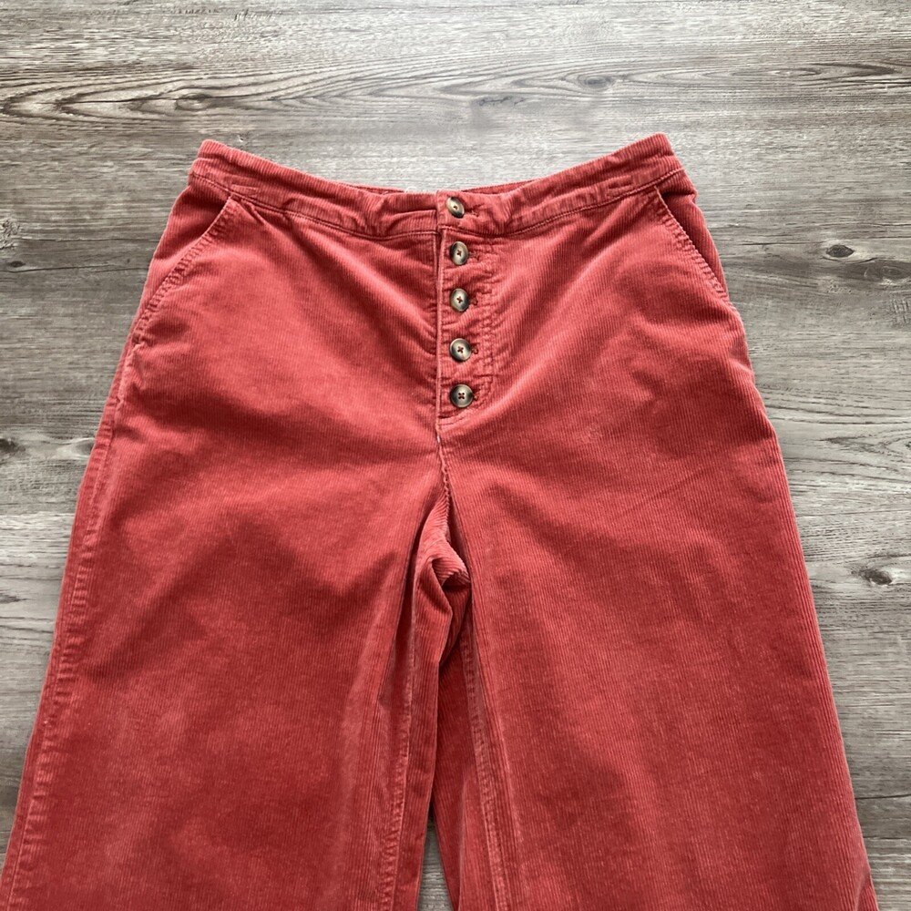 Pilcro High‎ Rise Corduroy Wide Leg Jeans Womens 30 Button Fly Full Length - Picture 2 of 15